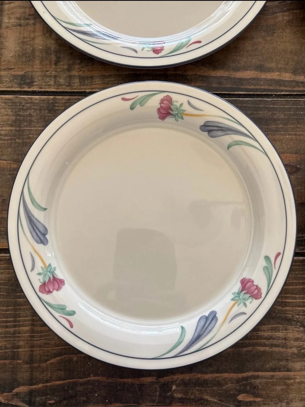 Lenox Chinastone Poppies On Blue Salad Plates Set of 4